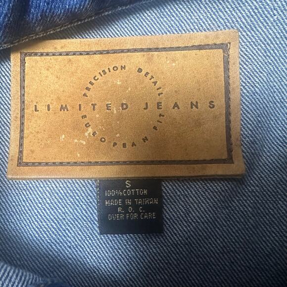 Limited Jeans Vintage Jean Jacket with Bejeweled Buttons - Picture 3 of 6